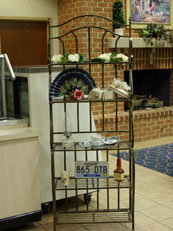 Bakers Rack with Decorations